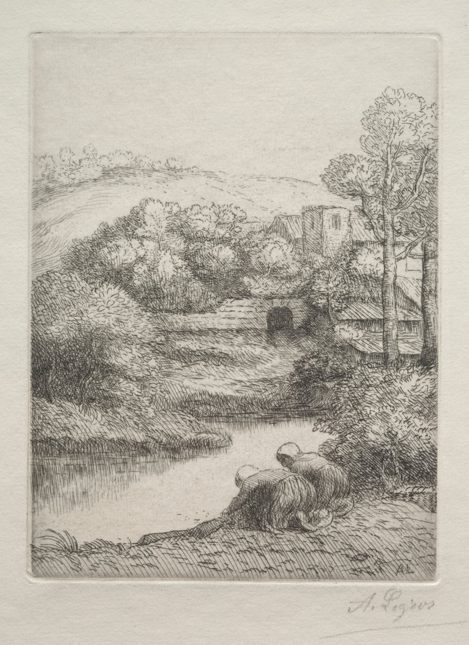 El Lugar de Lavado, llamado Las Lavanderas de Alphonse Legros