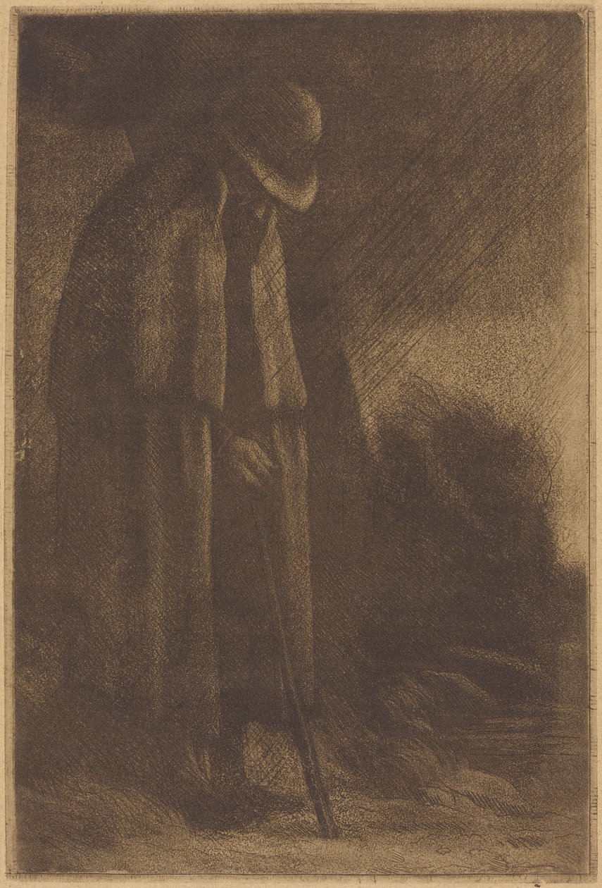 Viajero que busca refugio de Alphonse Legros