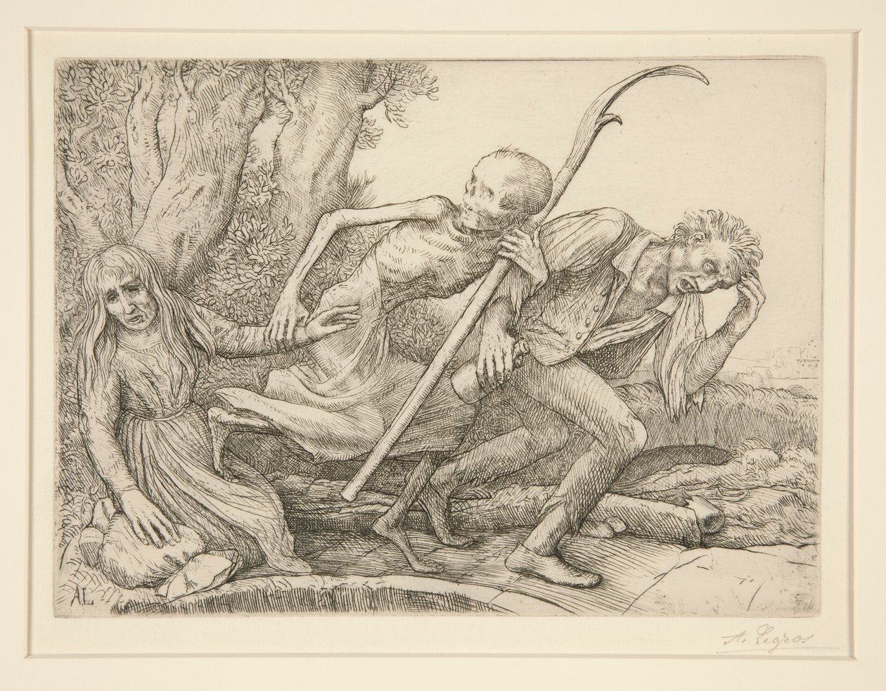 Triunfo de la Muerte: Muerte Liderando L de Alphonse Legros