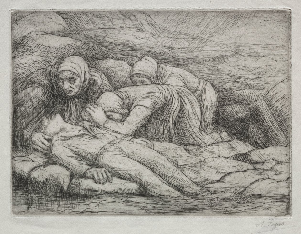 Triunfo de la Muerte: La Muerte en una familia de marineros de Alphonse Legros