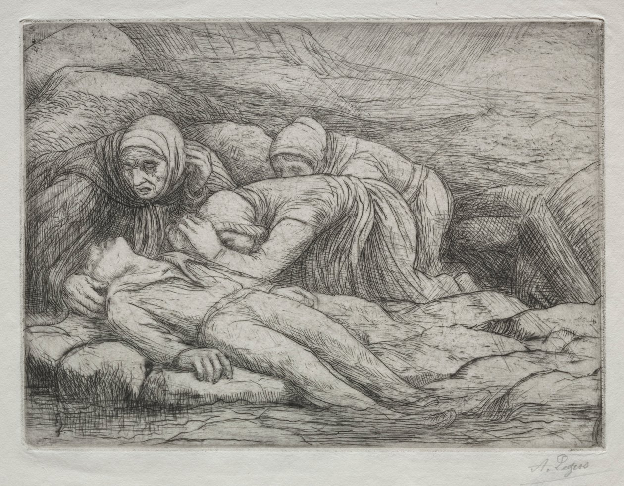 Triunfo de la Muerte: La Muerte en una familia de marineros de Alphonse Legros