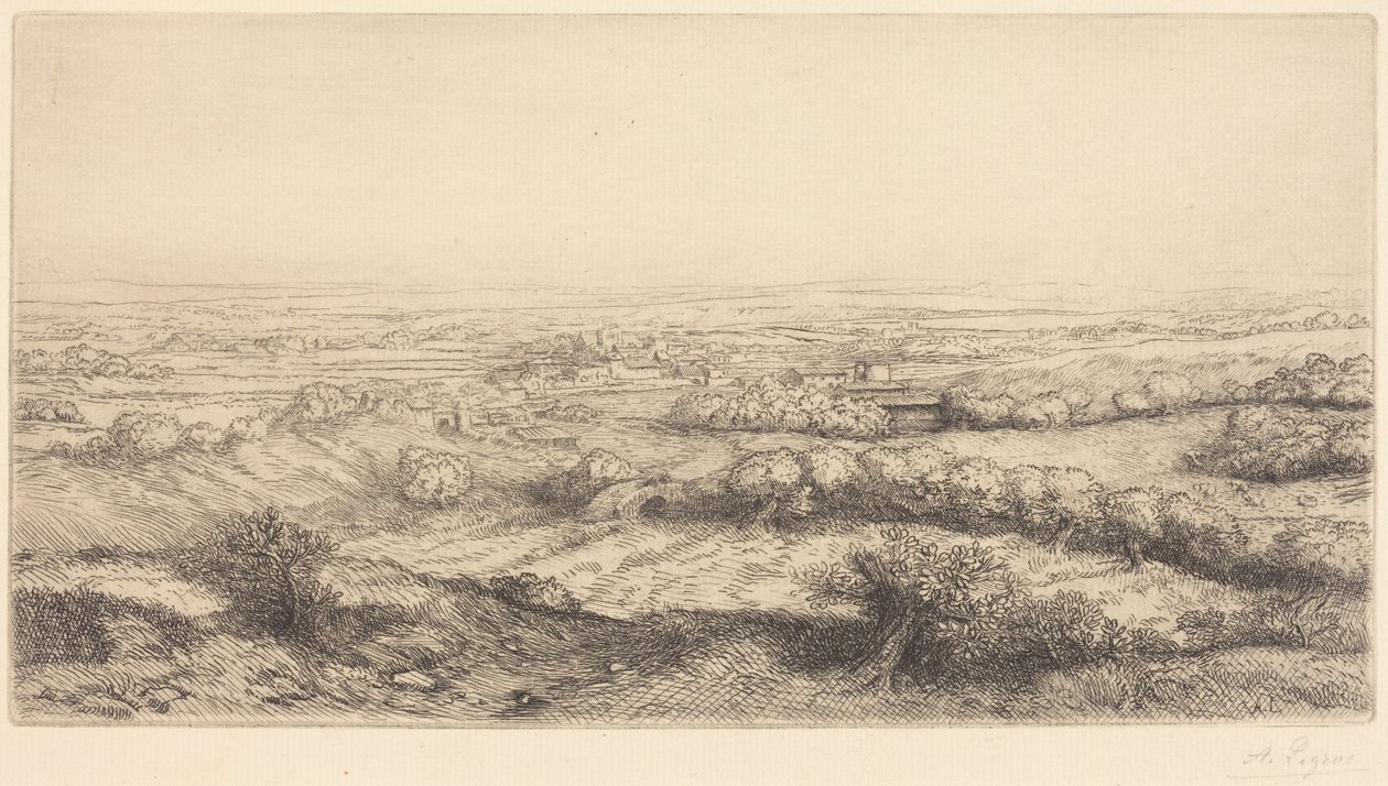Un valle en Borgoña (Un valle en Borgoña) de Alphonse Legros