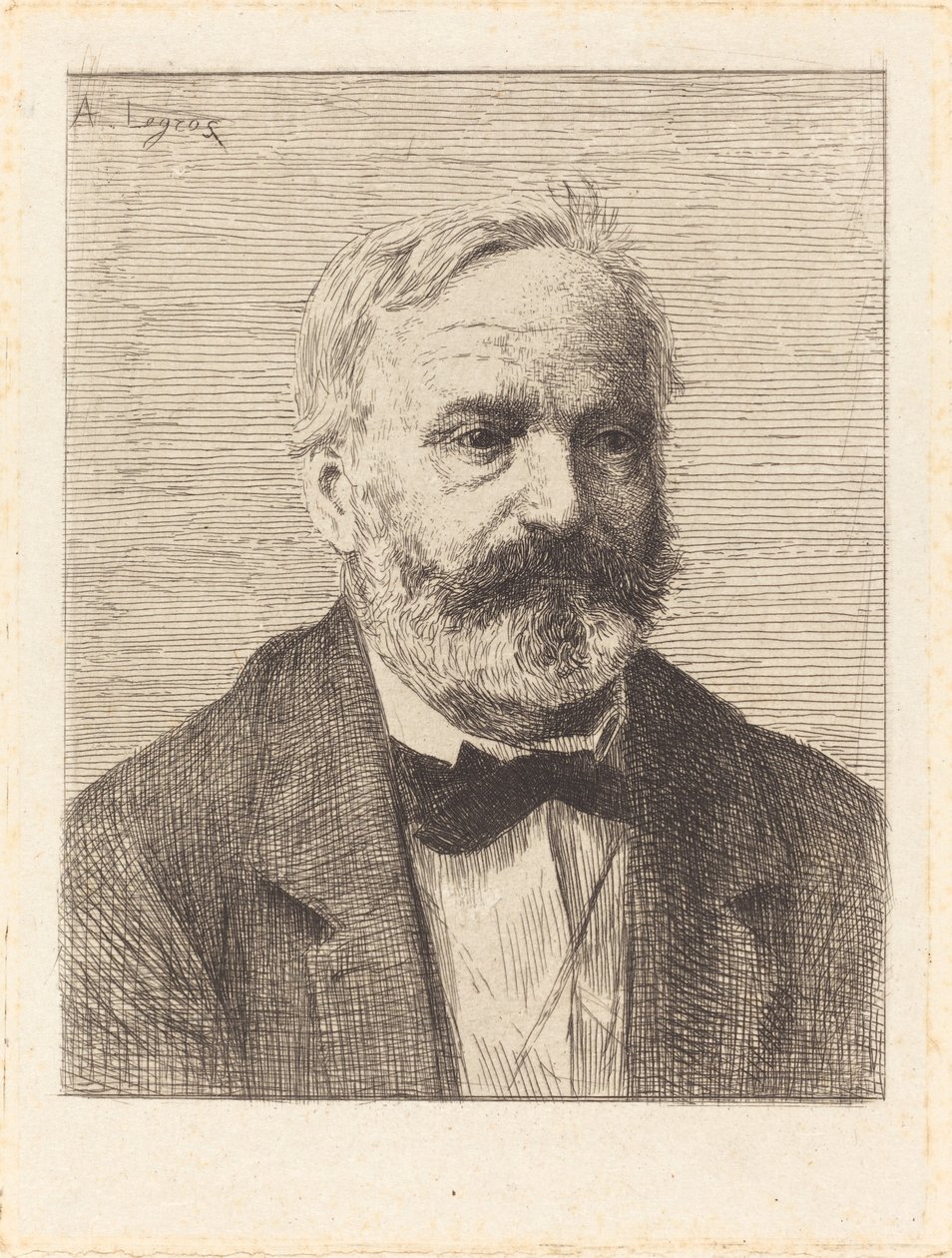 Víctor Hugo, 1ª placa de Alphonse Legros