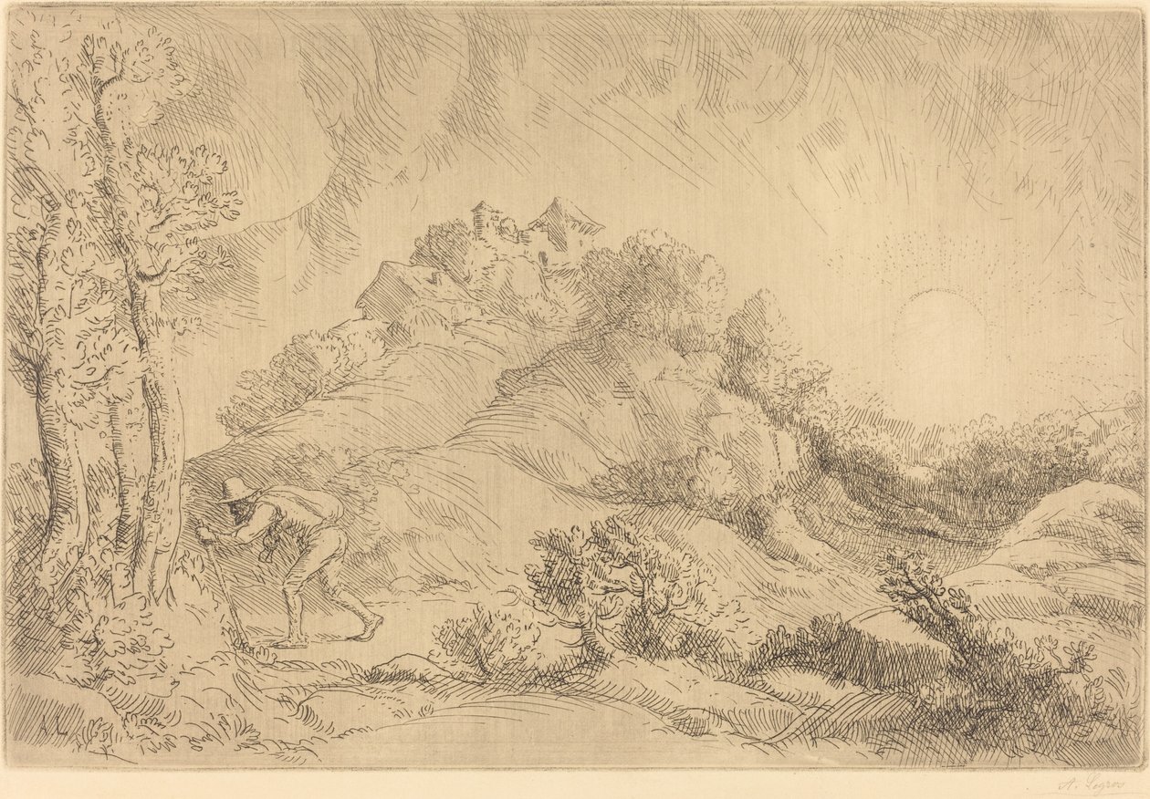 Vista de una Granja La ferme de Beauchamp de Alphonse Legros