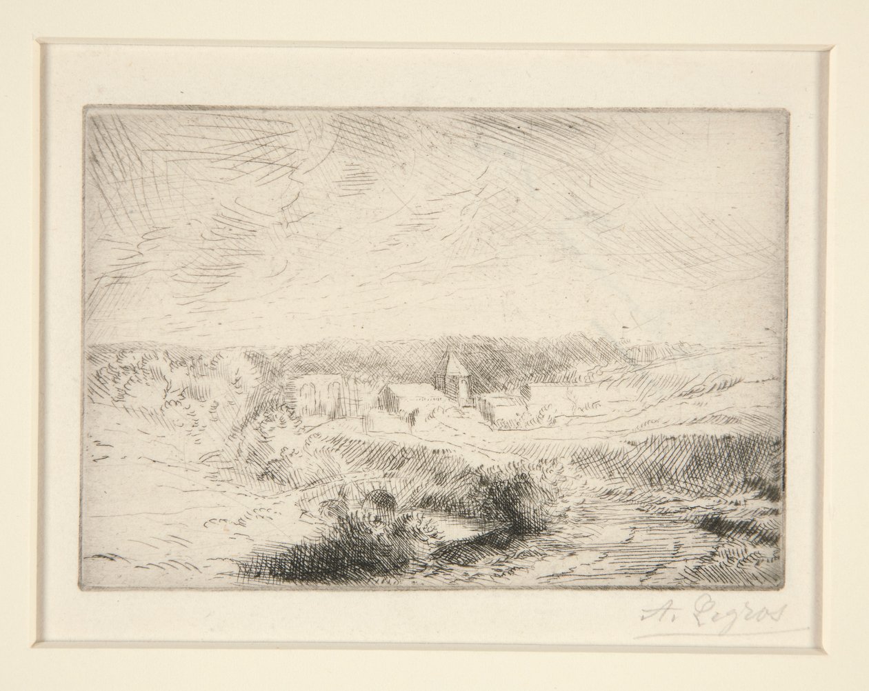 Village de Wimille, pres Boulogne (Pueblo de Wimille cerca de Boulogne) de Alphonse Legros