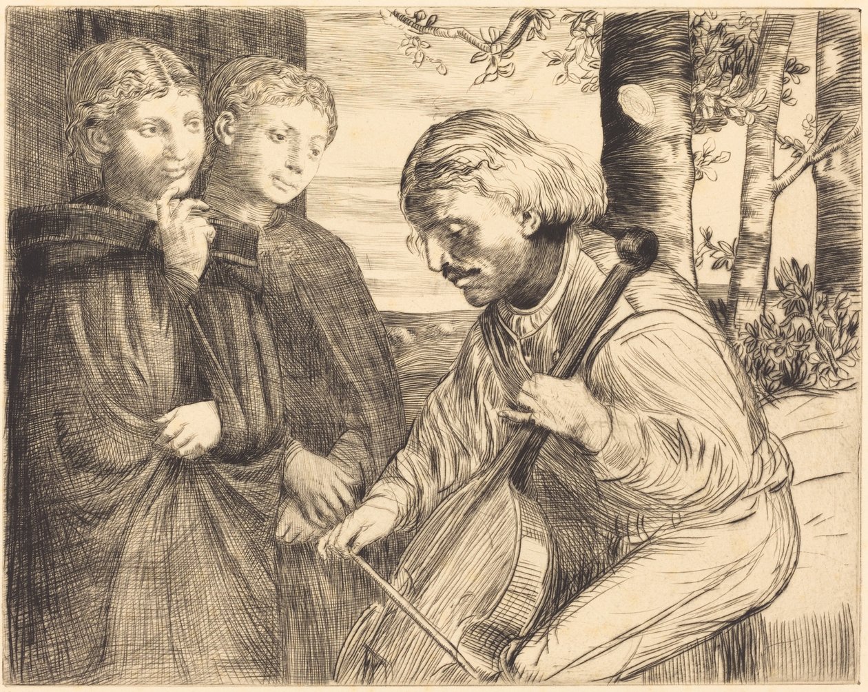 Viol Player (El violinista) de Alphonse Legros