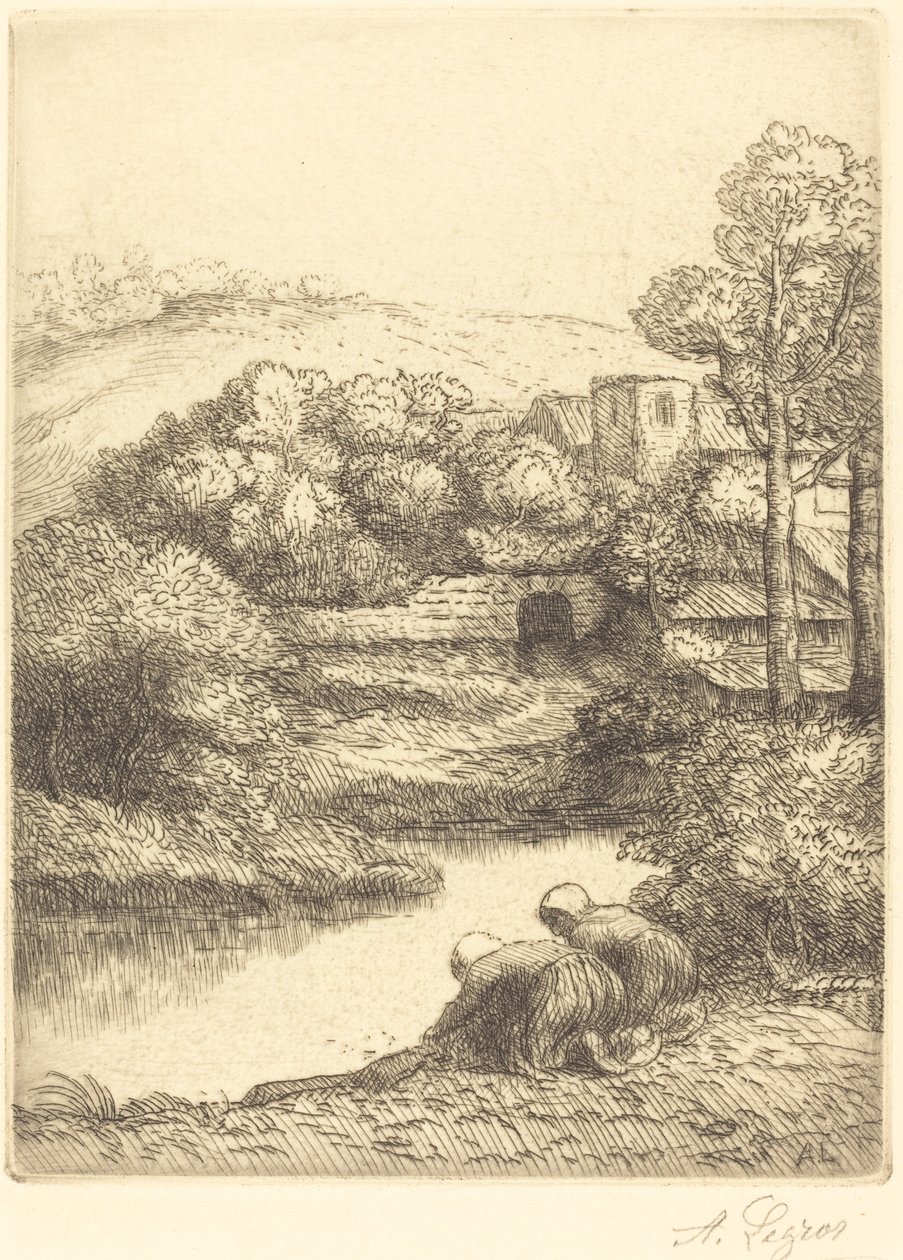 Lavadero, llamado "Las Lavanderas" de Alphonse Legros