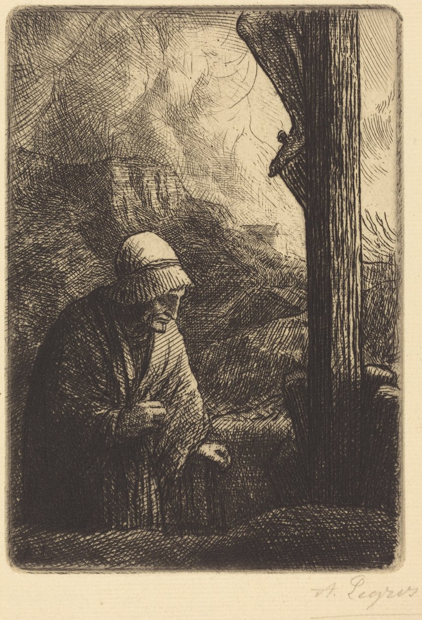 La mujer al pie de la cruz (Femme au calvaire) de Alphonse Legros