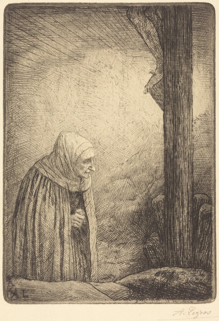 La mujer al pie de la cruz (Femme au calvaire) de Alphonse Legros