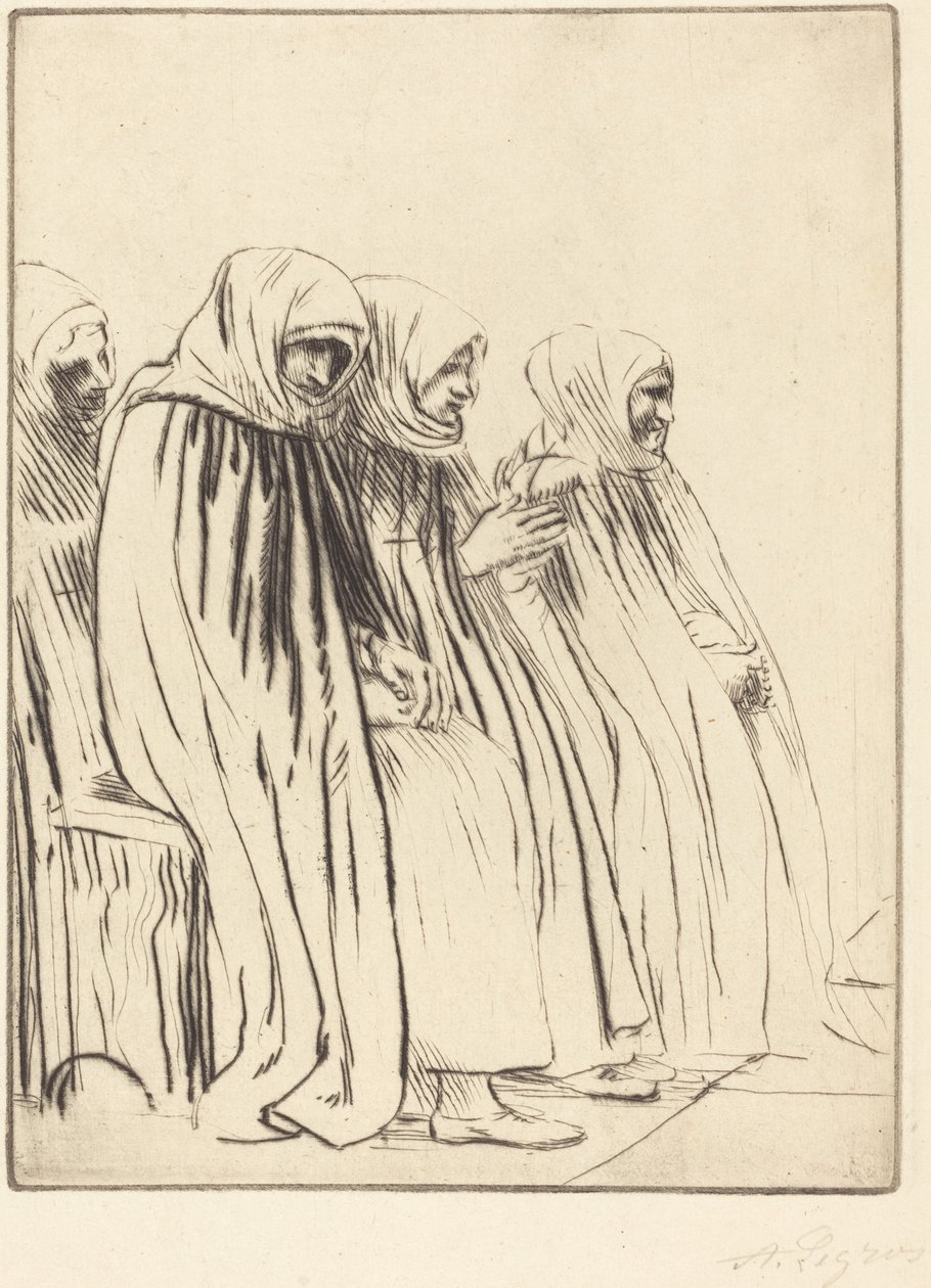 Mujeres de Bruselas (Femmes de Bruges) de Alphonse Legros
