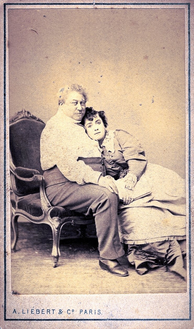 Alexandre Dumas y Miss Menken por Alphonse Liebert & C (foto) de Alphonse Liebert