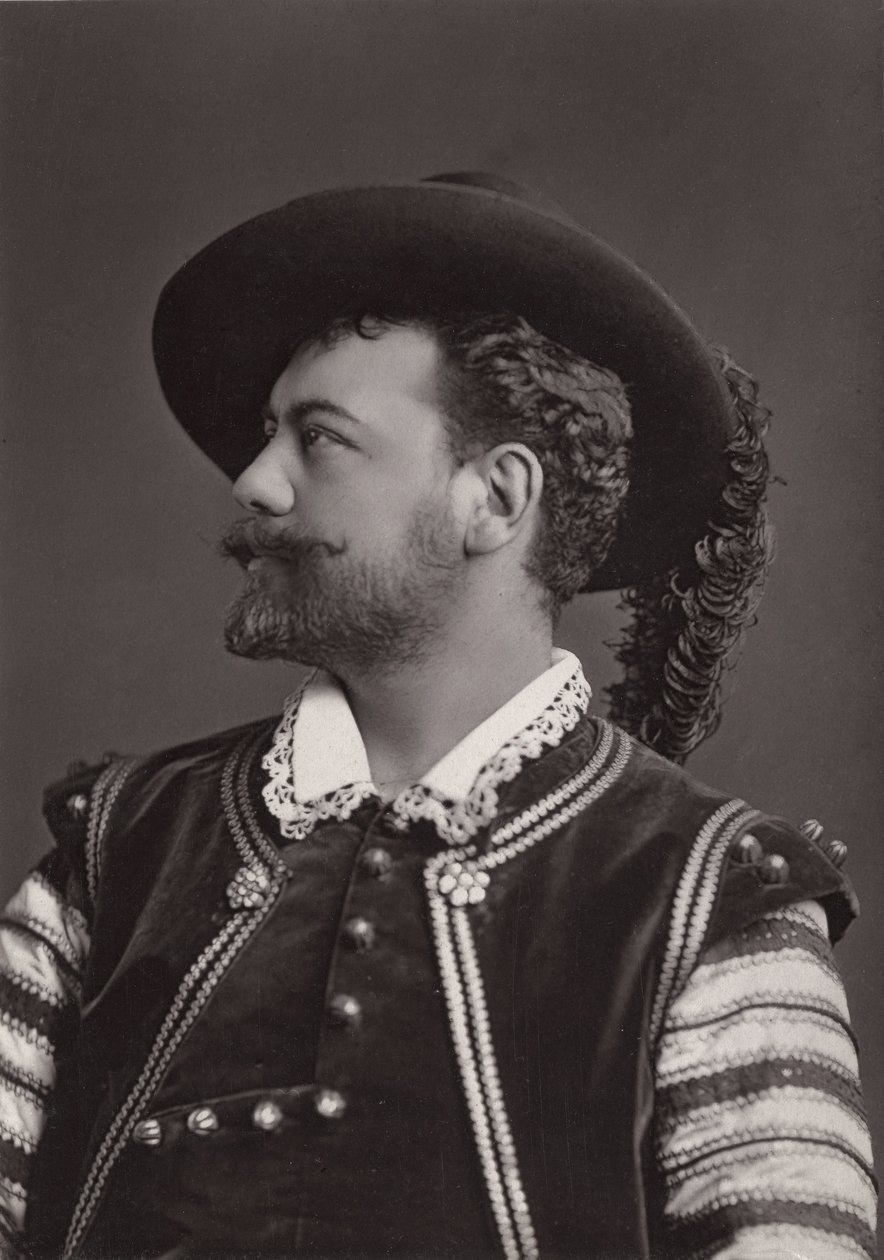 Retrato de Victor Maurel (1848-1923) barítono francés como Don Giovanni de Mozart - fotografía de Alphonse Justin Liebert (1827-1914) de Alphonse Liebert