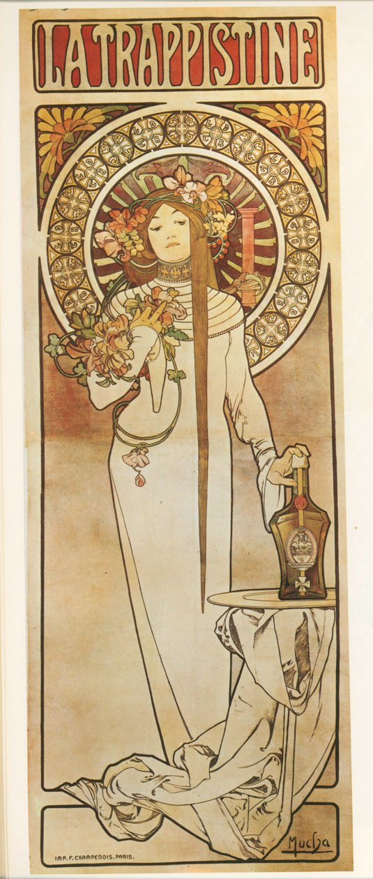Alphonse Mucha: La Trappistine ... (litografía) de Alphonse Marie Mucha