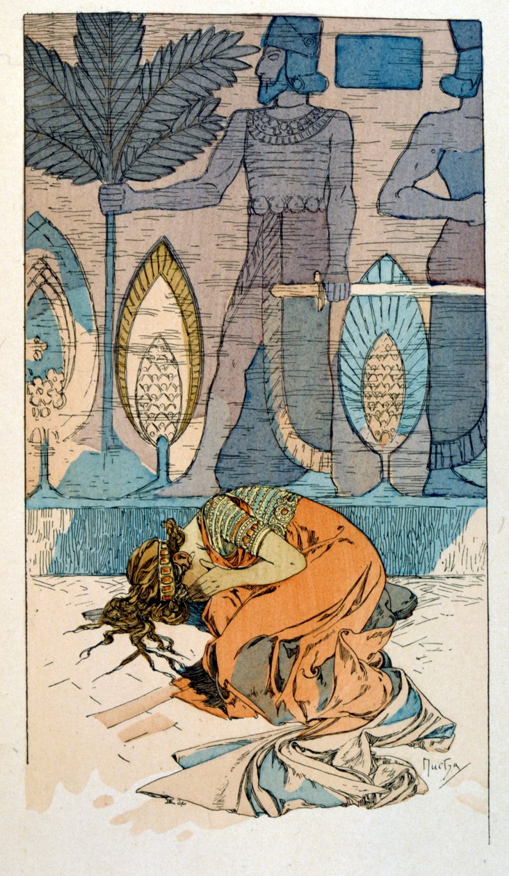 Ilustración de Alphonse Mucha de "Rama", un poema en tres actos de Paul Verola. ca.1898. Mucha (1860-1939) fue un pintor checo del Art Nouveau de Alphonse Mucha