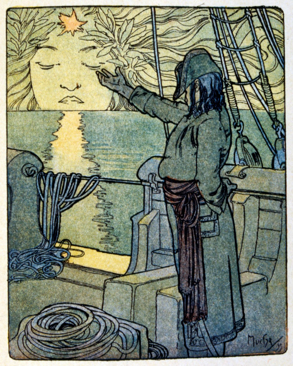 Ilustración de Alphonse Mucha para el libro 