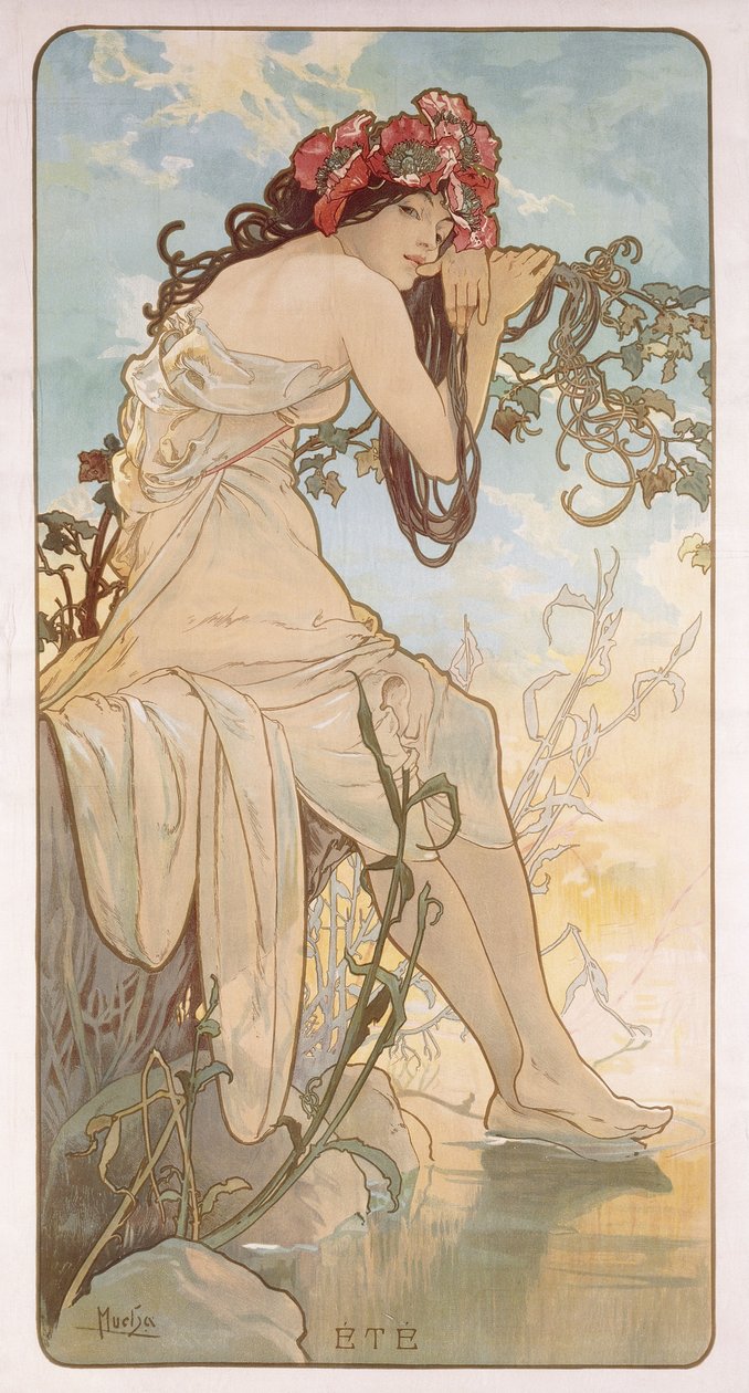 Verano de Alphonse Mucha