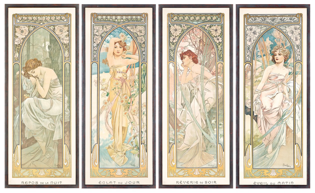 Las Horas del Día de Alphonse Mucha