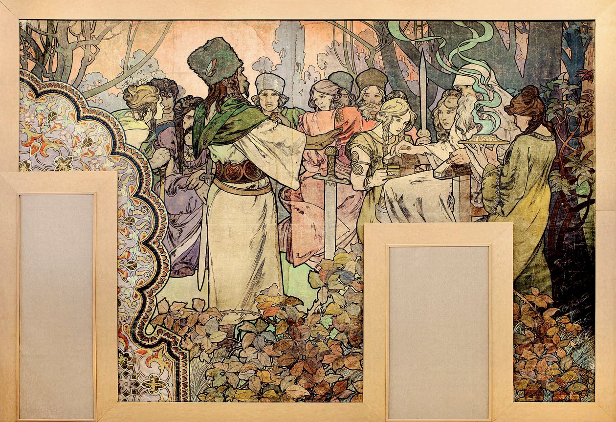 Pintura mural para la Exposición Universal de 1900 de Alphonse Mucha