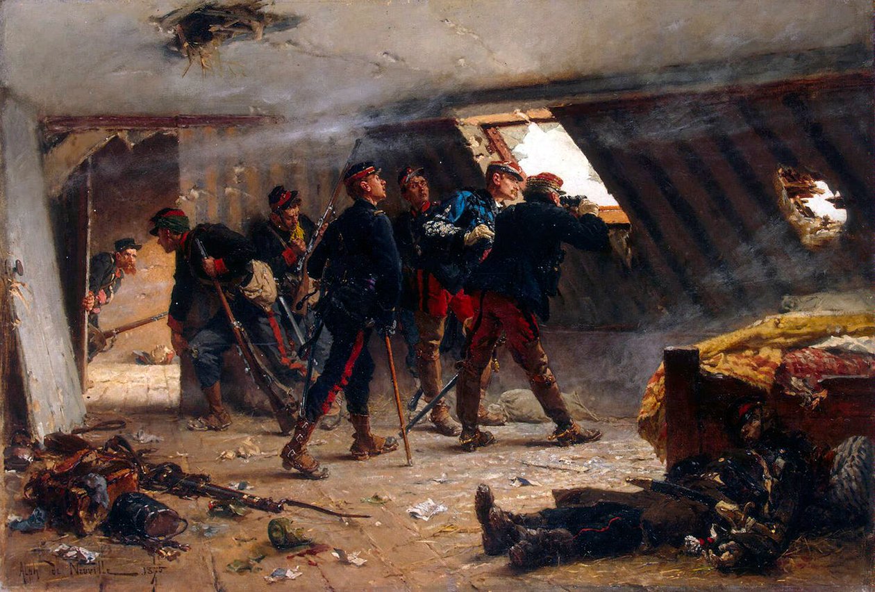 Escena de la Guerra Franco-Prusiana, 1875 de Alphonse Marie Neuville de