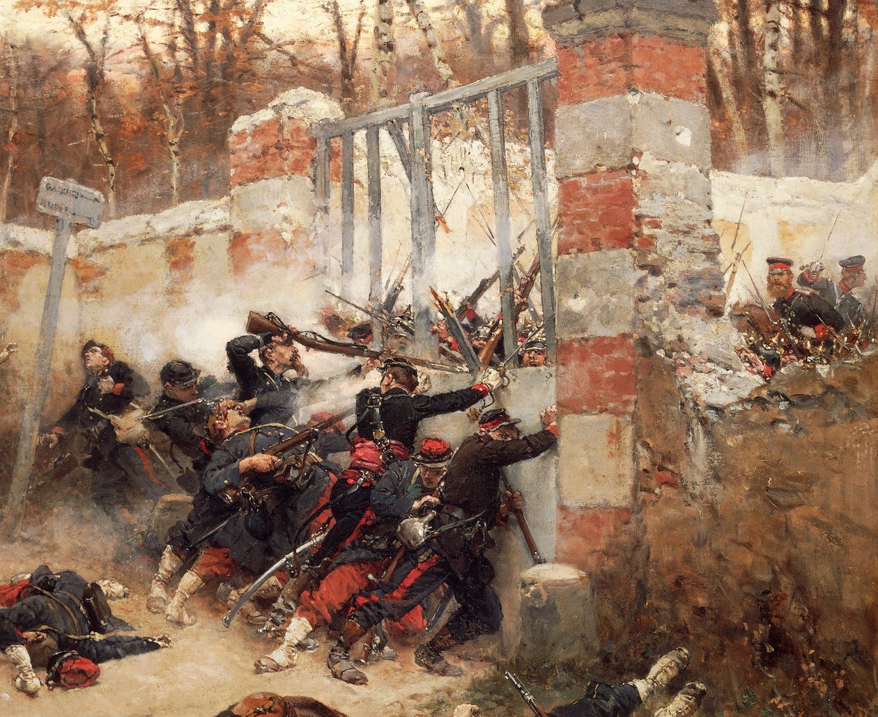 Defensa de la puerta de Longboyau, castillo de Buzenval, 21 de octubre de Alphonse Marie de Neuville