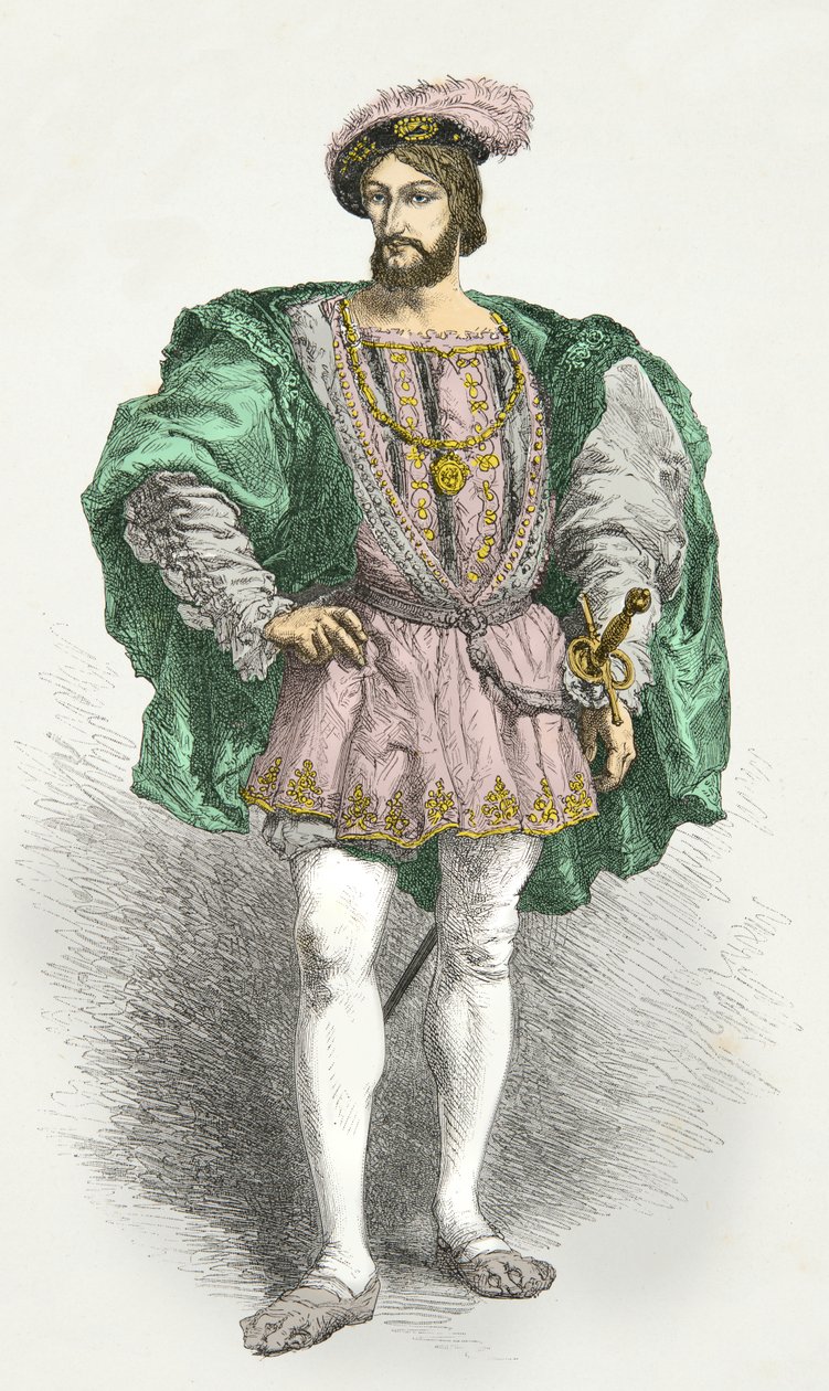 Retrato de François 1er (Grabado) de Alphonse Marie de Neuville