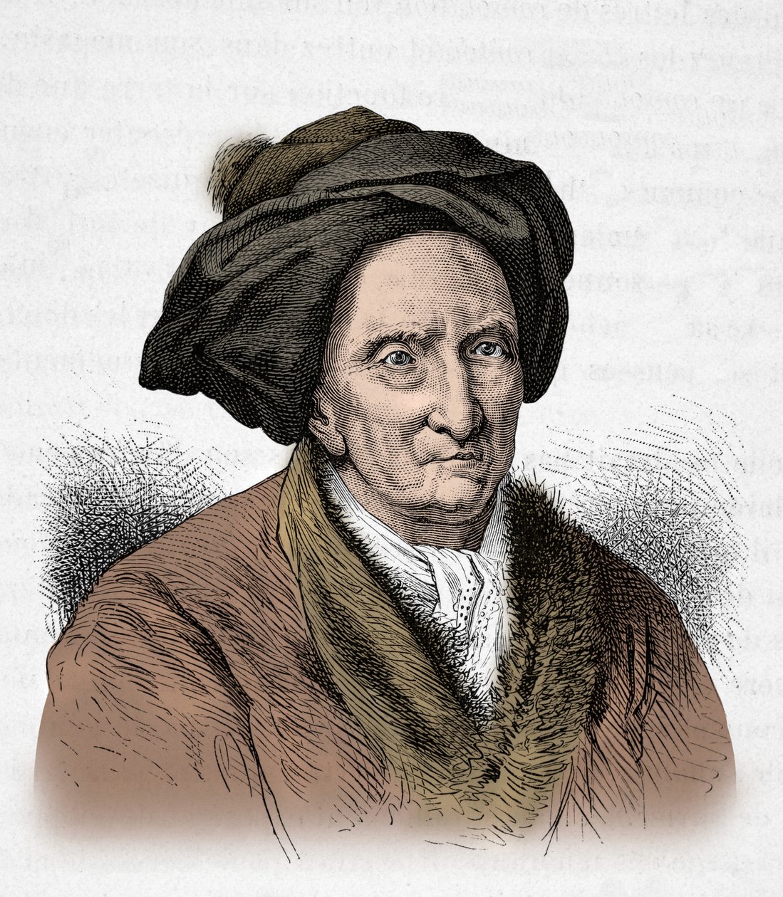 Retrato de Bernard Le Bouyer de Fontenelle (Grabado) de Alphonse Marie de Neuville