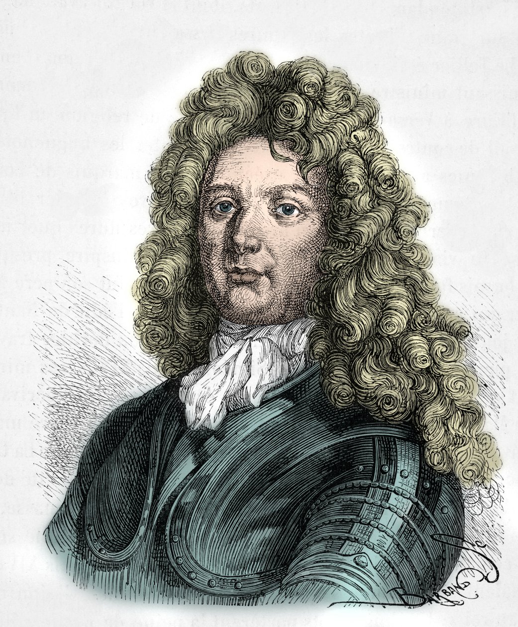 Retrato de Sébastien Le Prestre, marqués de Vauban (Grabado) de Alphonse Marie de Neuville