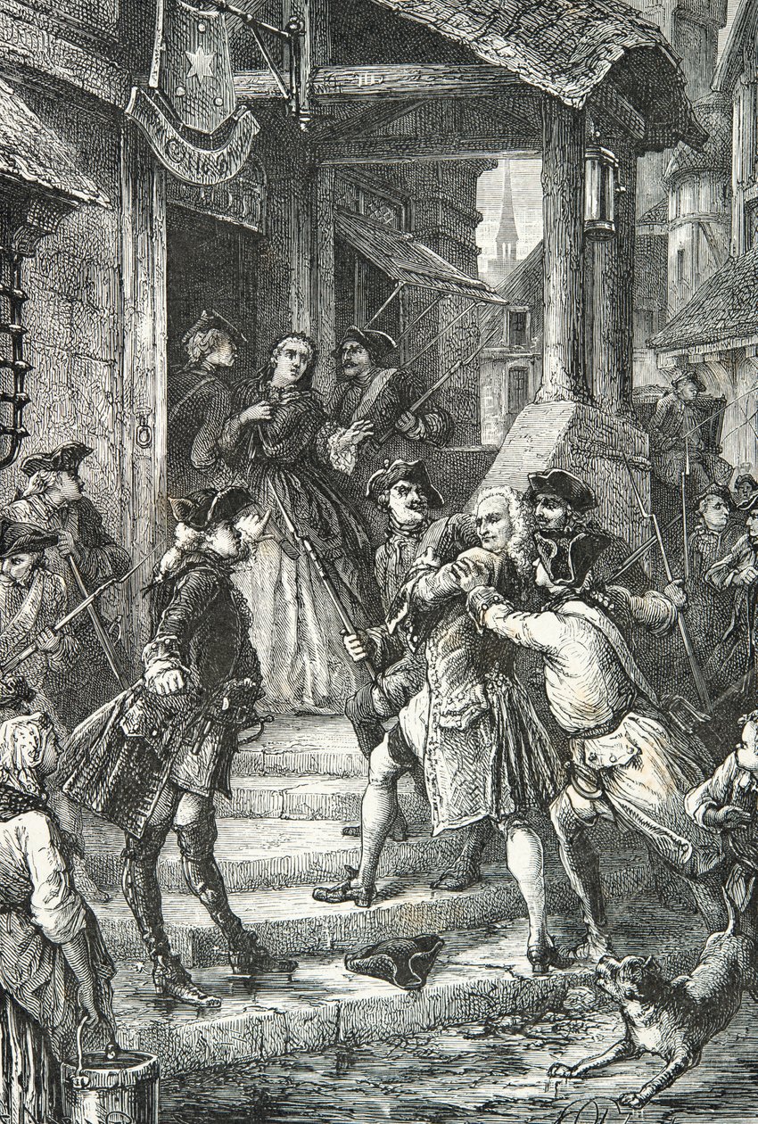 Voltaire es detenido en Fráncfort de Alphonse Marie de Neuville