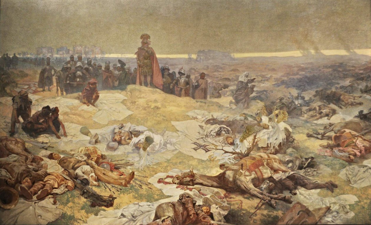Después de la Batalla de Grunwald. La solidaridad de los eslavos del norte El ciclo La epopeya eslava de Alphonse Mucha
