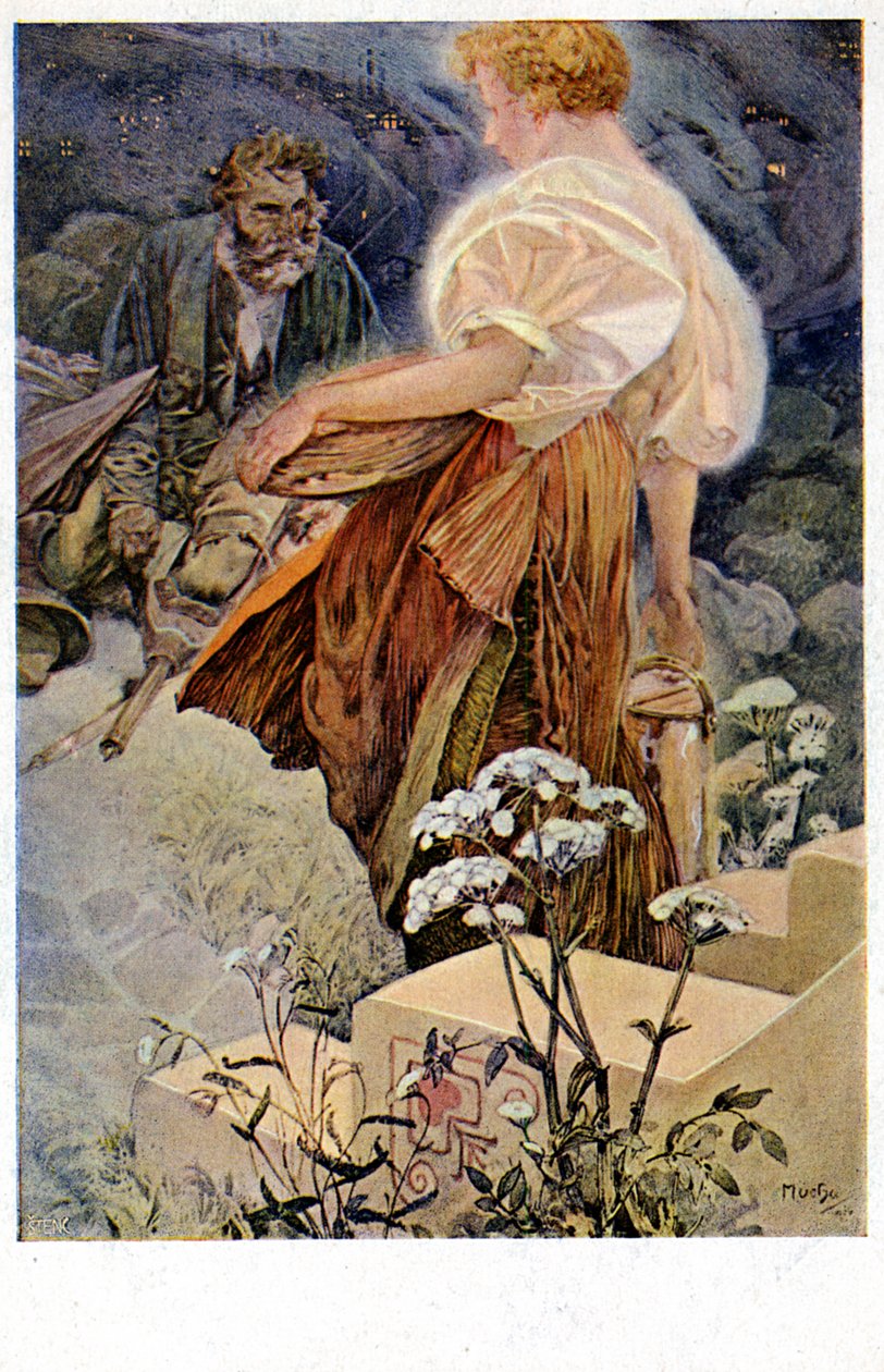 Bienaventurados los misericordiosos porque ellos alcanzarán misericordia, 1906 de Alphonse Mucha