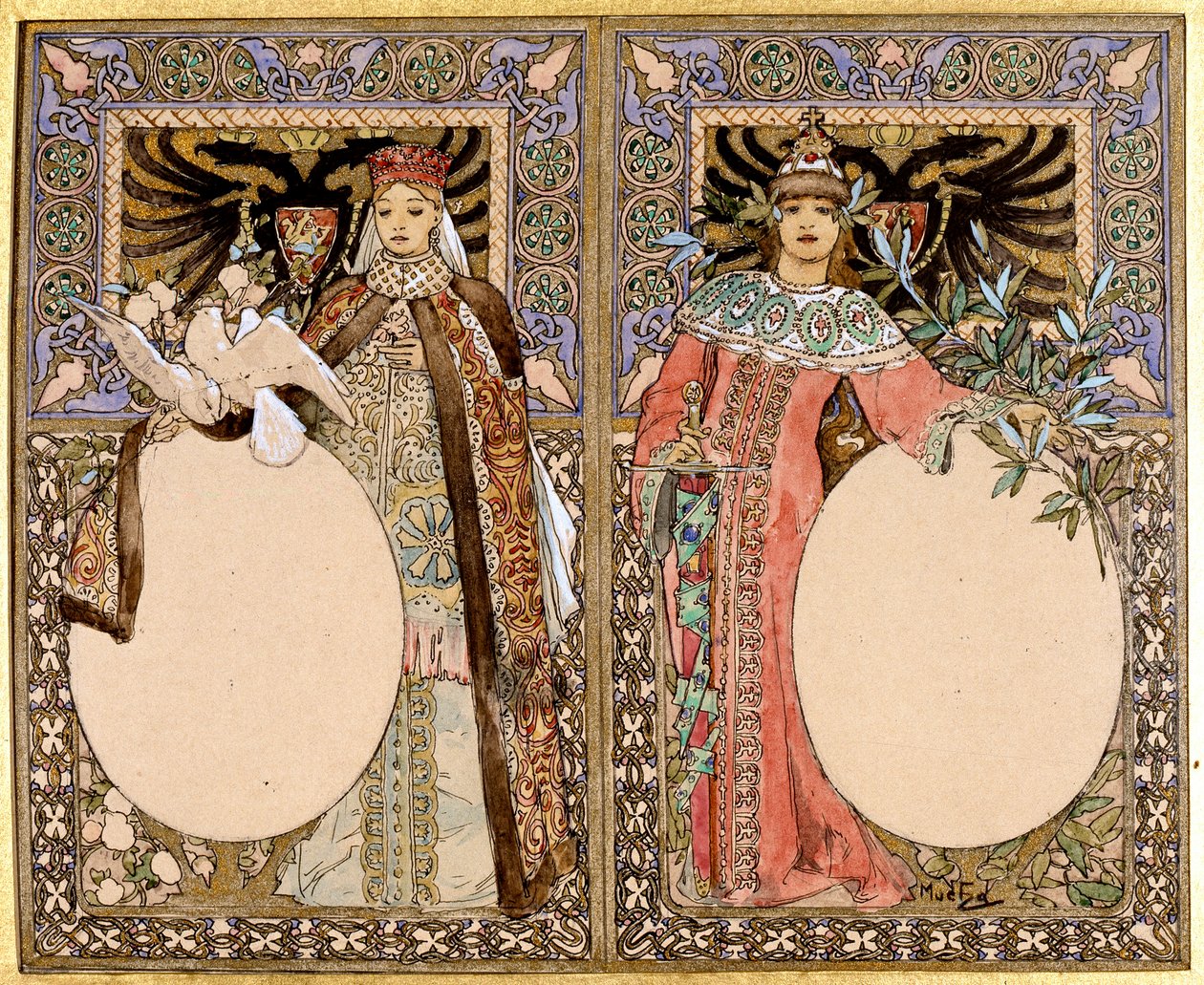 Ilustración de libro, 1890s de Alphonse Mucha