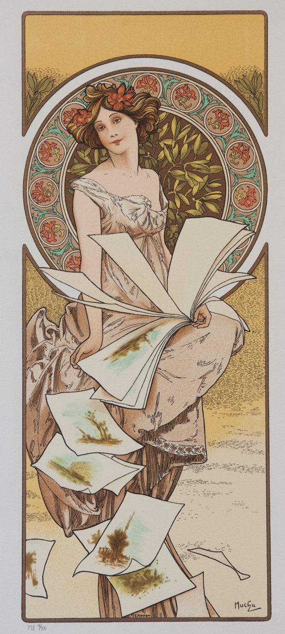 Calendario Champenois, ca 1897 de Alphonse Mucha