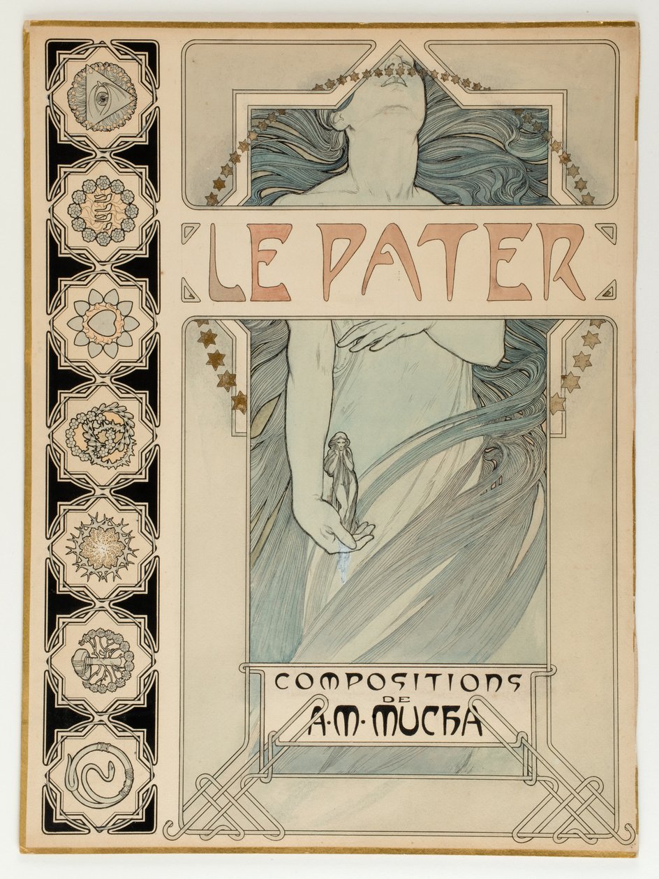 Diseño de portada para la edición ilustrada Le Pater de Alphonse Mucha