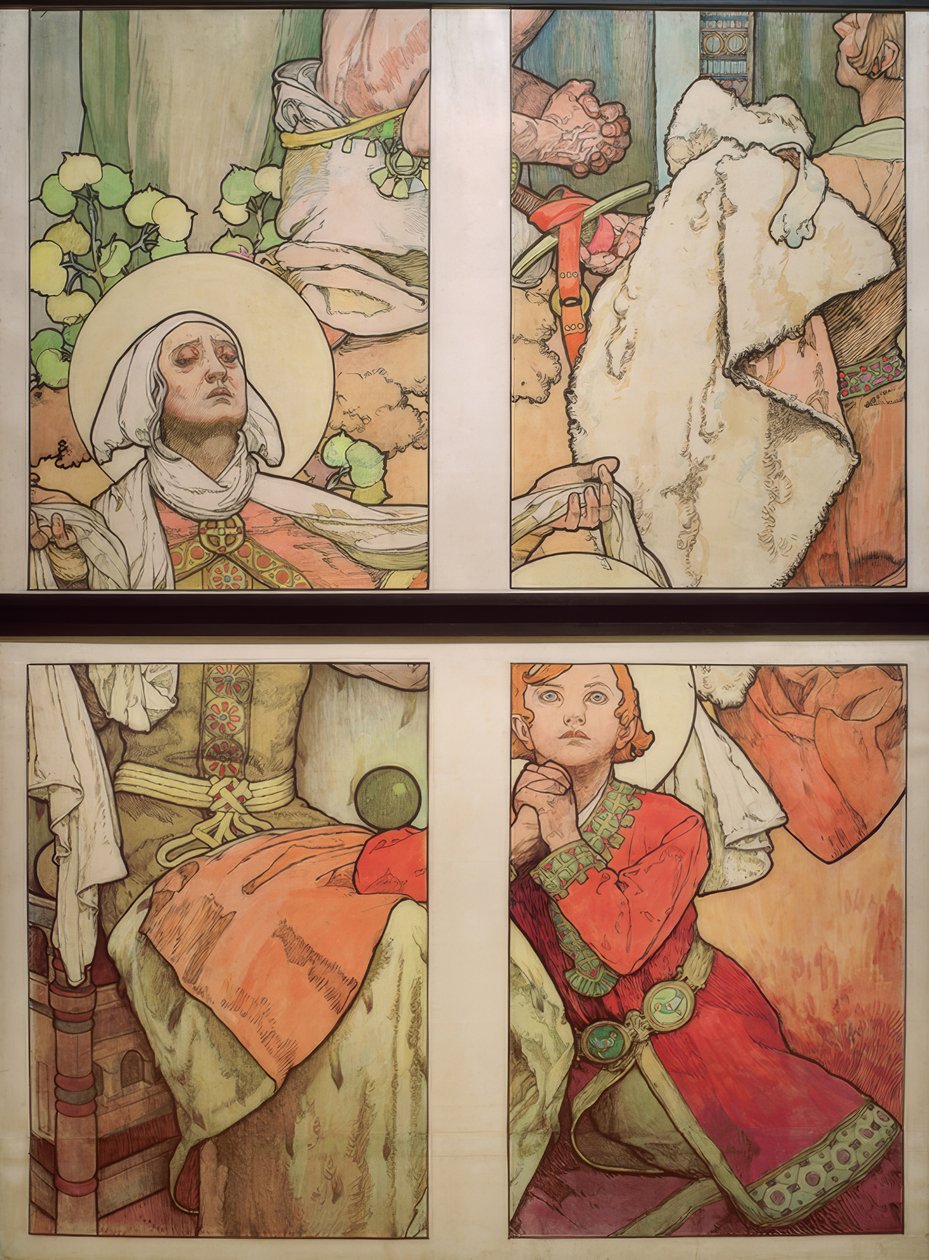 Ventana de San Vito en Praga de Alphonse Mucha
