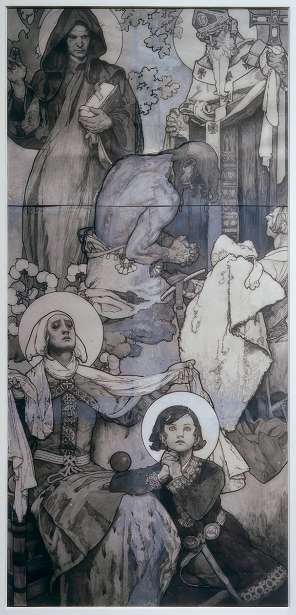 Ventana de San Vito en Praga de Alphonse Mucha