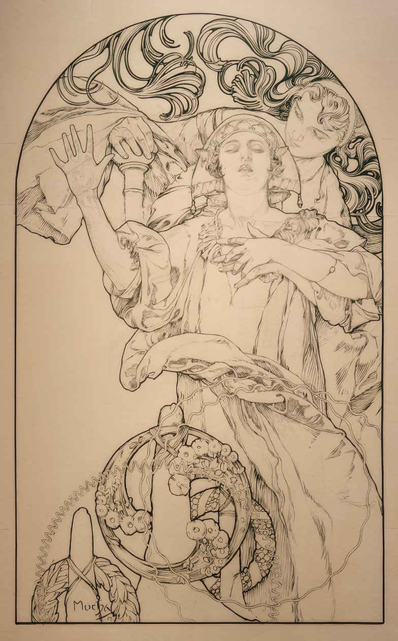 Cine con órgano Wurlitzer de Alphonse Mucha