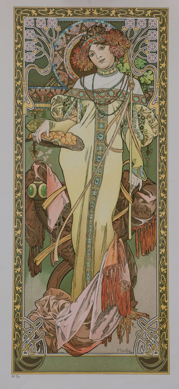 Las cuatro estaciones: El Otoño, 1900 de Alphonse Mucha
