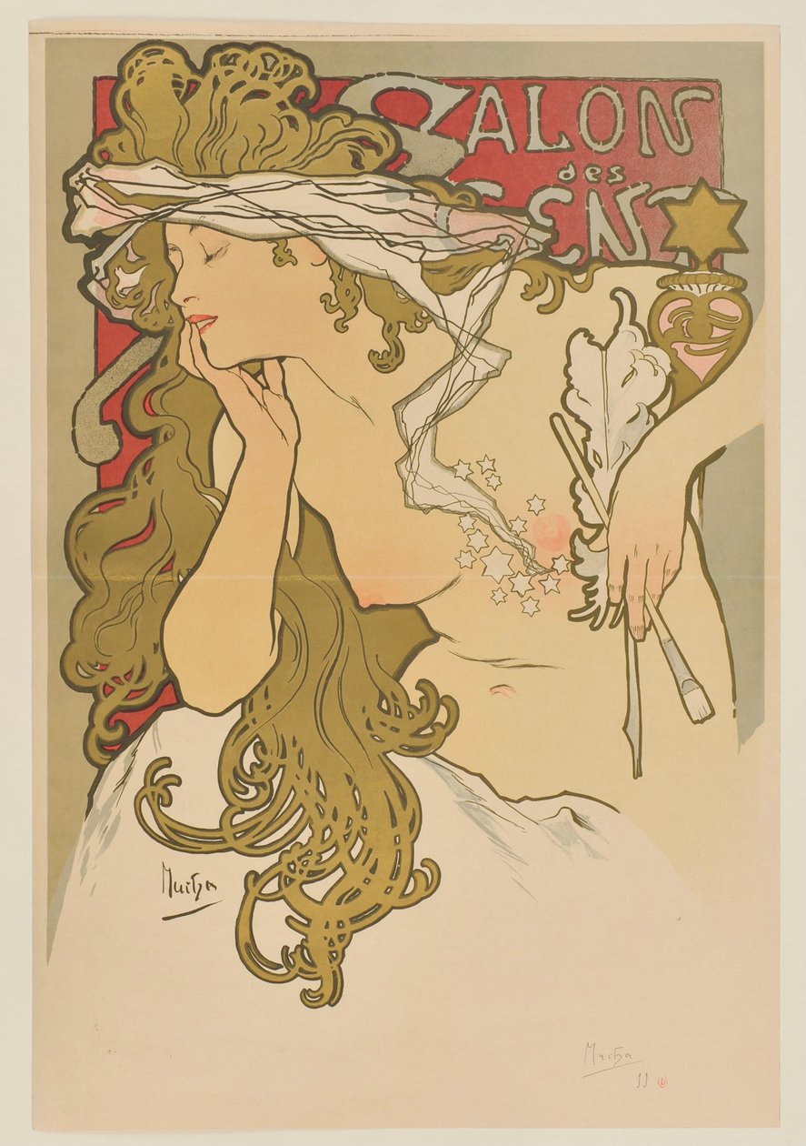 [Salón de los Cien. Marzo-abril de 1896 (prueba de imprenta)] de Alphonse Mucha