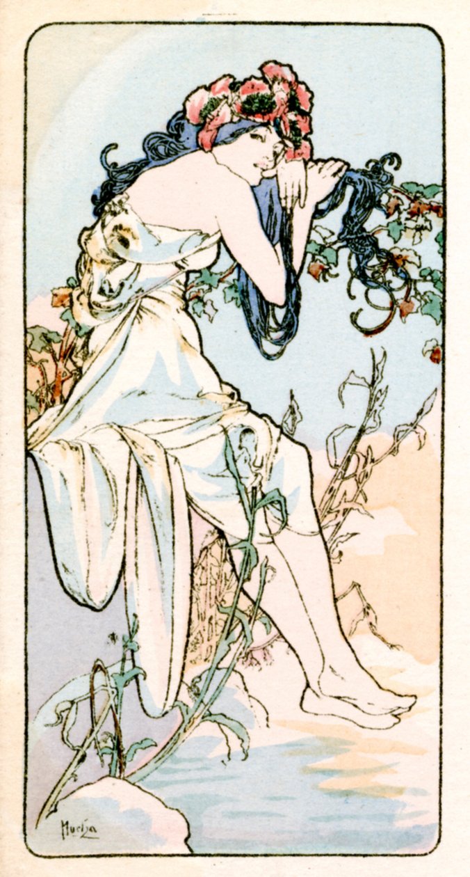 Verano, 1900 de Alphonse Mucha