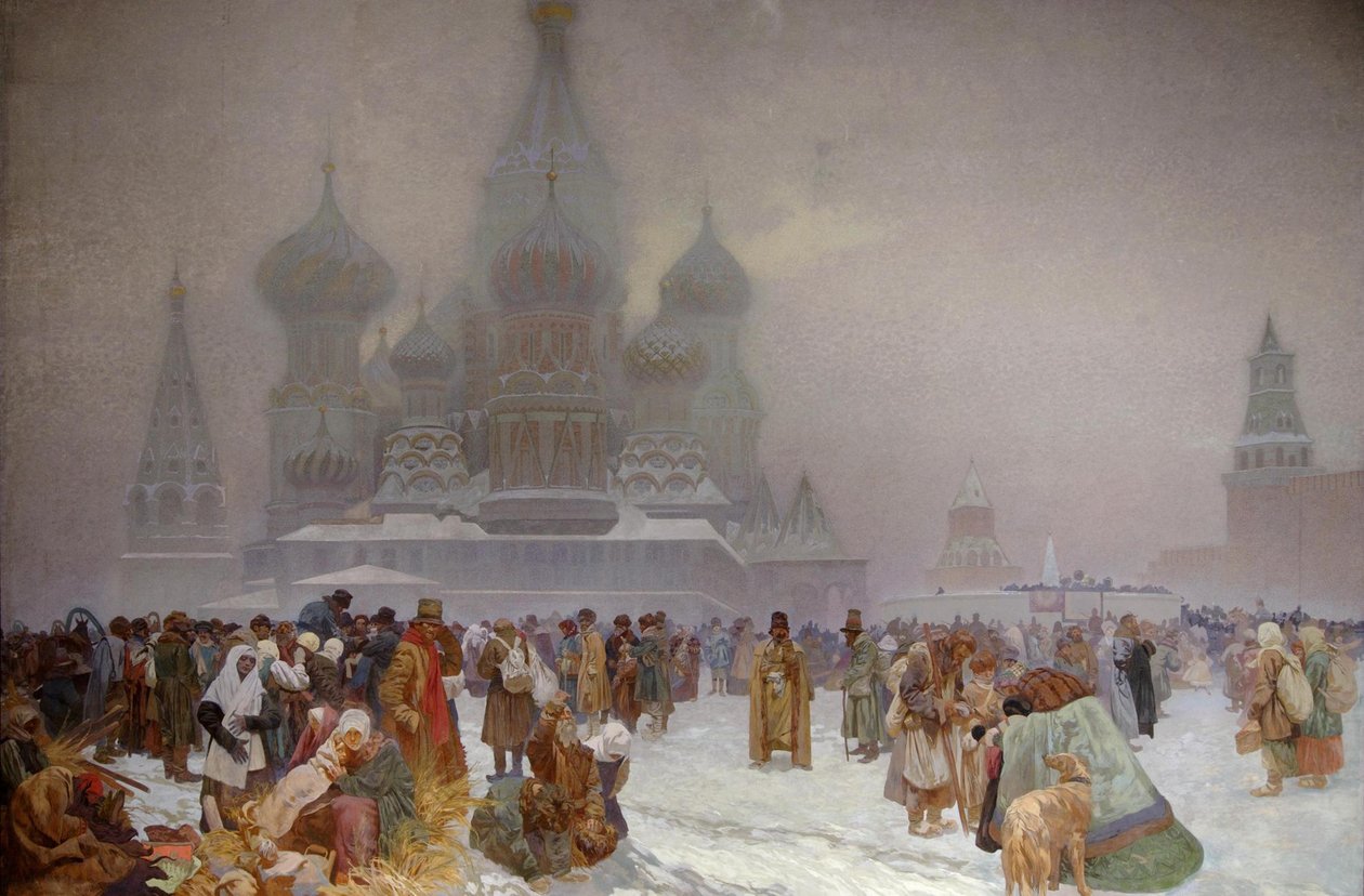 La Abolición de la Servidumbre en Rusia, 1914 de Alphonse Mucha