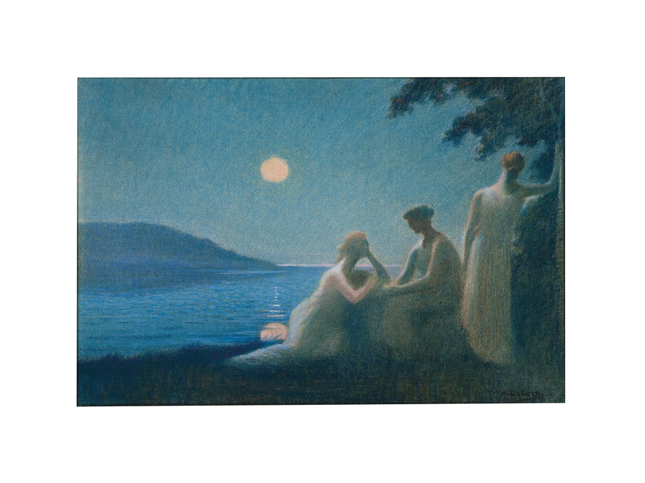 Bajo un rayo de luna, c.1895 de Alphonse Osbert