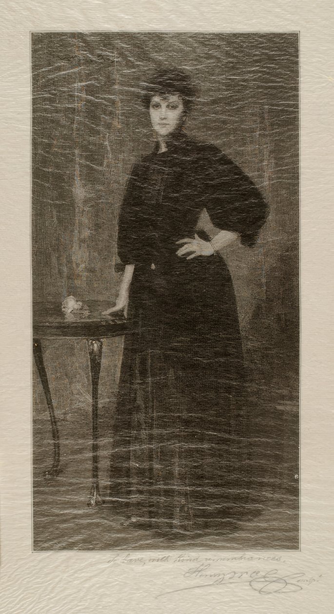 Una dama de negro de Alsace Henry Wolf