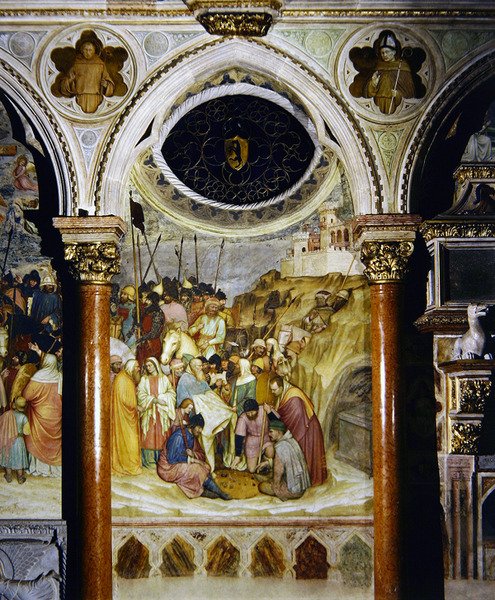 Soldados jugando a los dados (fresco) de Altichiero da Zevio