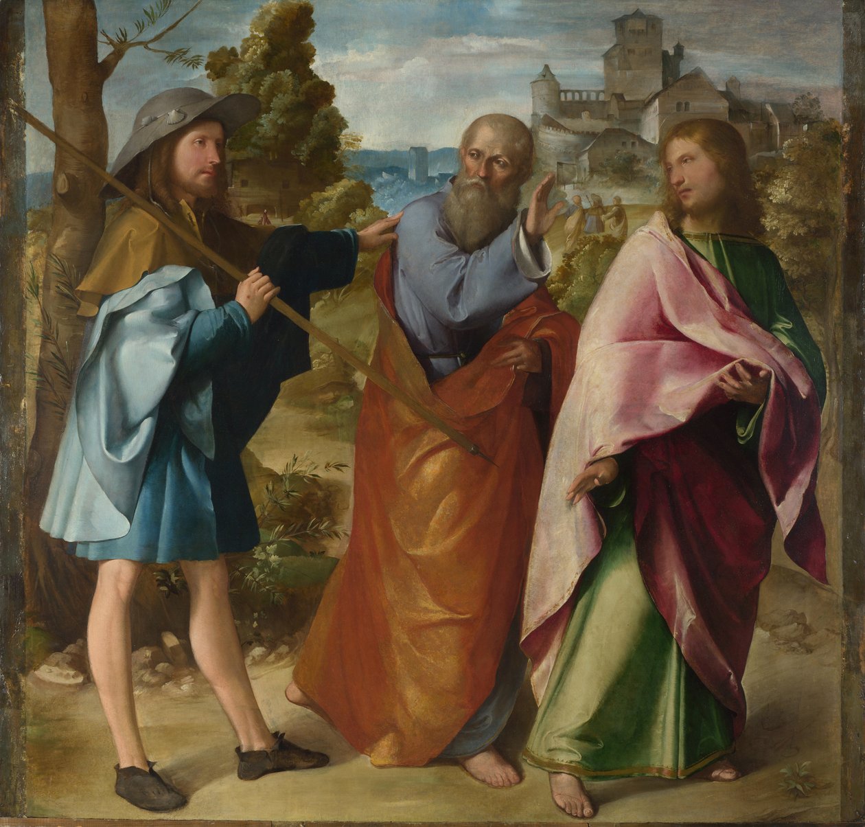 El Camino a Emaús, c. 1516 de Altobello Melone