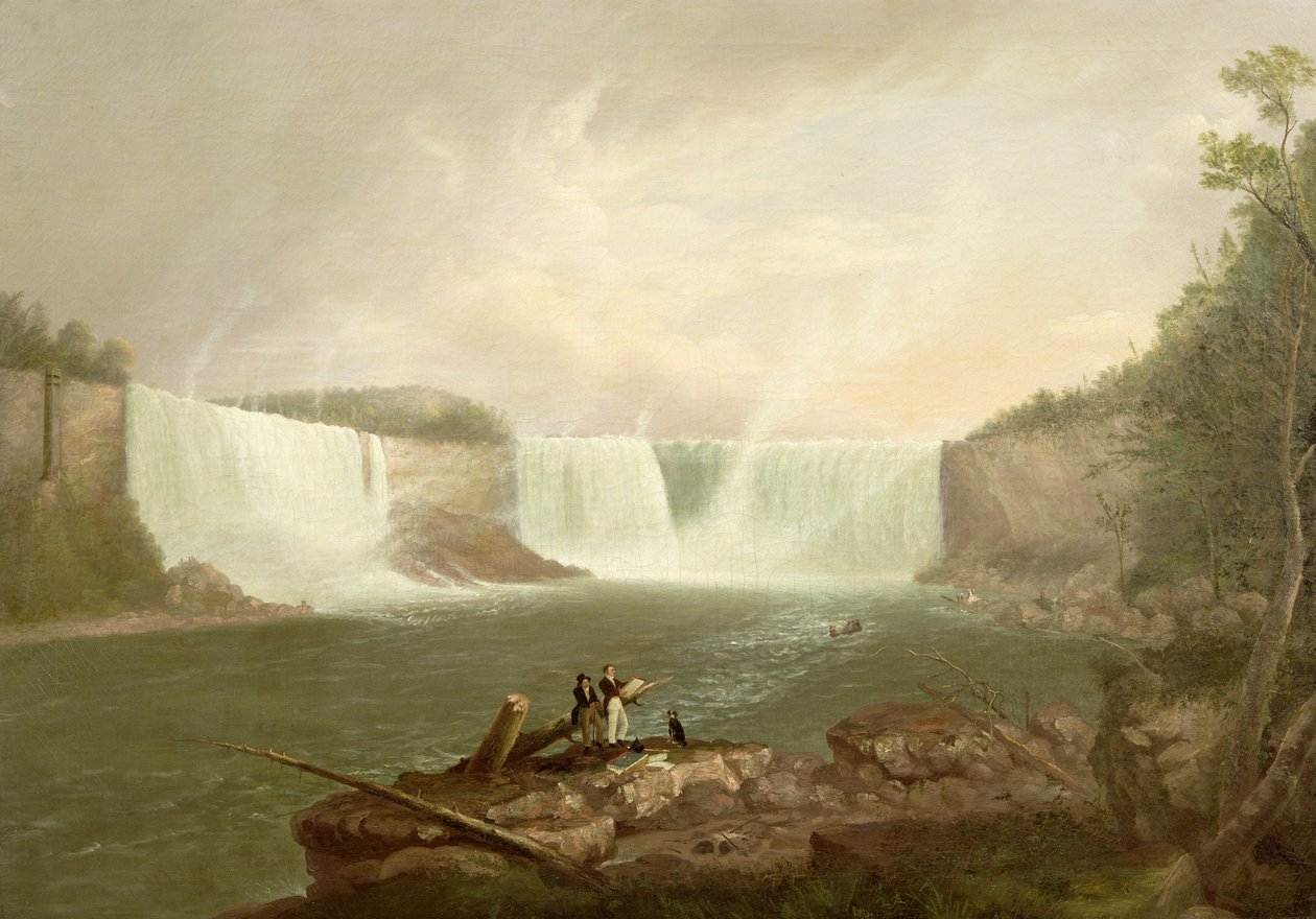 Niágara: Las Cataratas Americanas, c.1821 de Alvan Fisher