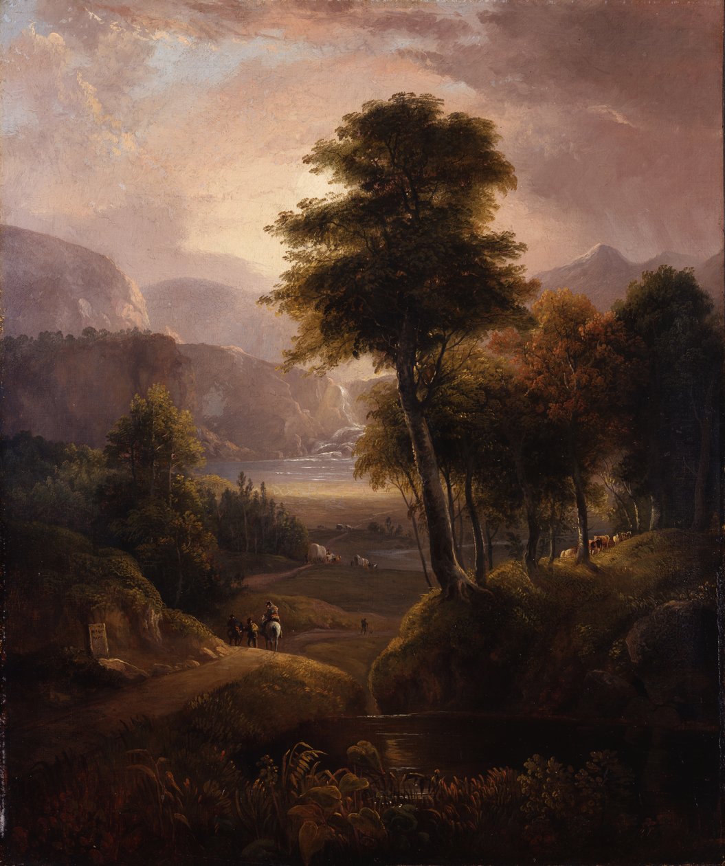 Carretas cubiertas en las Montañas Rocosas, 1837 de Alvan Fisher