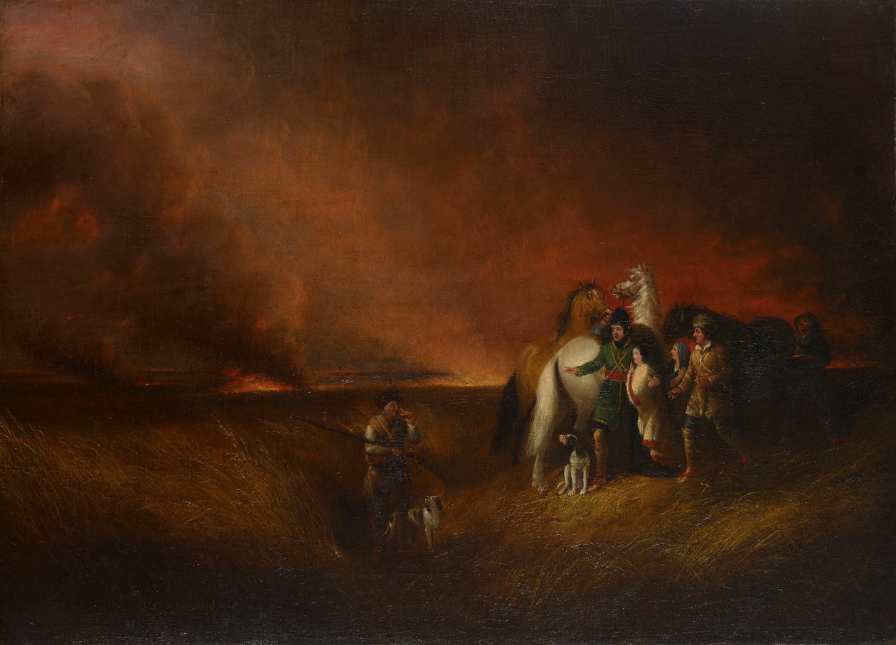 La pradera en llamas, 1827 de Alvan Fisher