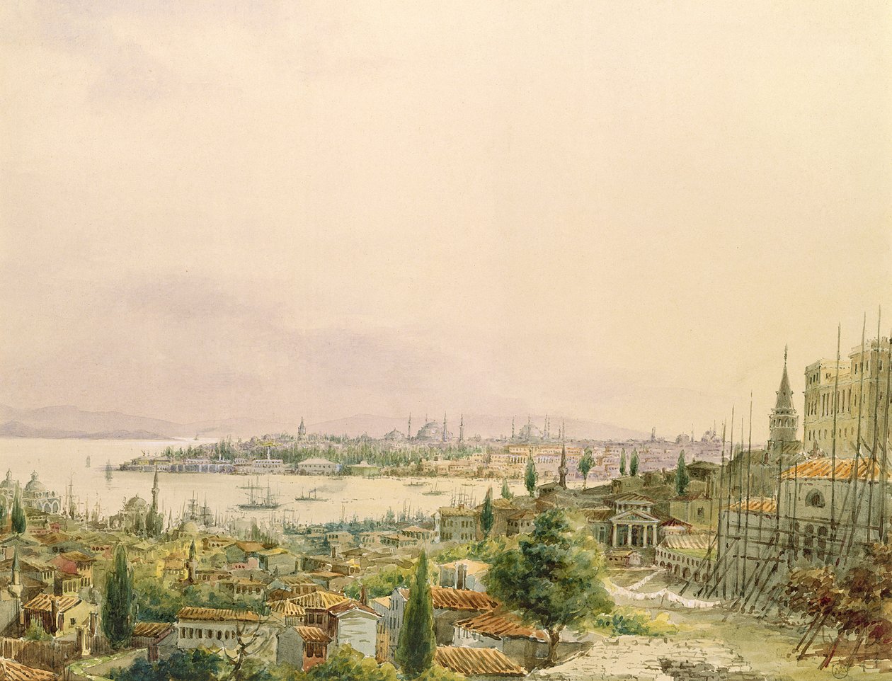 Vista de Constantinopla desde Pera de Amadeo Preziosi