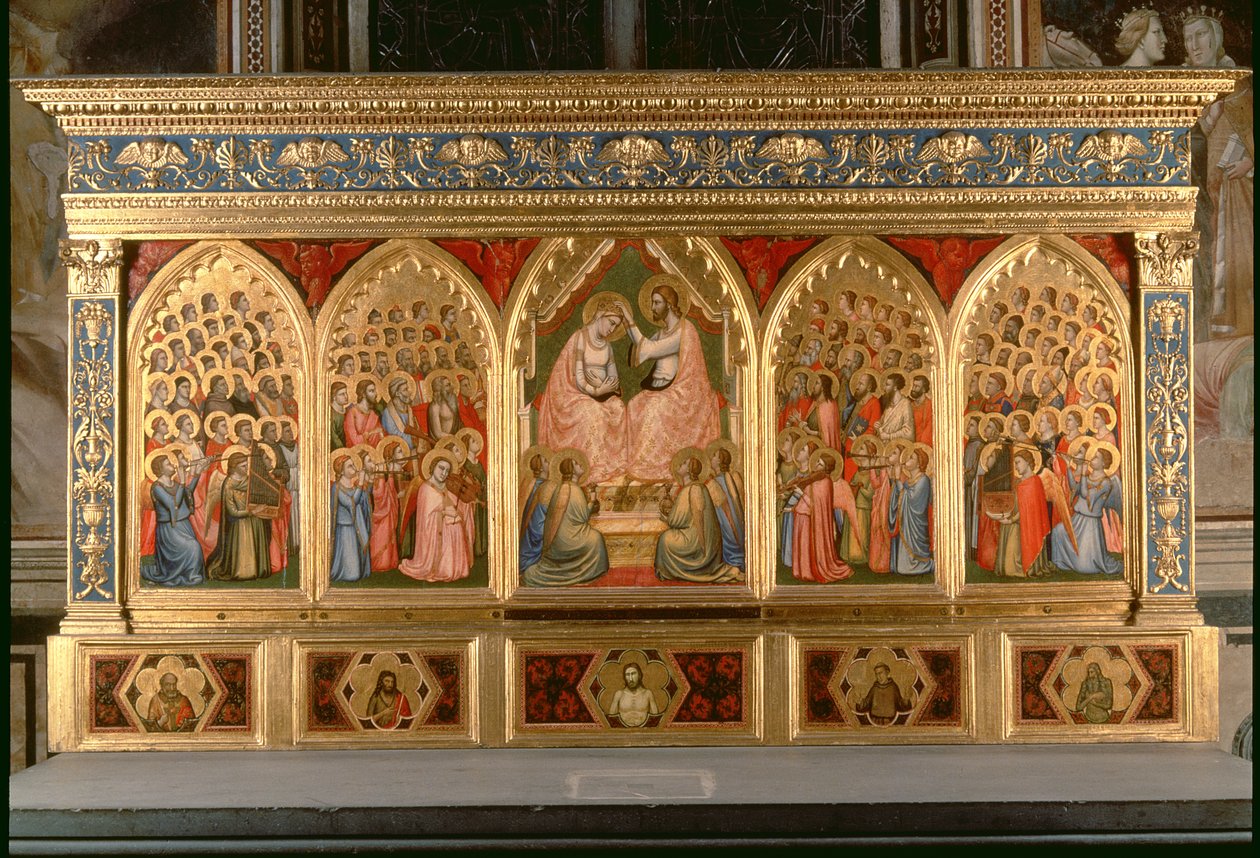 Coronación de la Virgen Políptico de Ambrogio Bondone Giotto