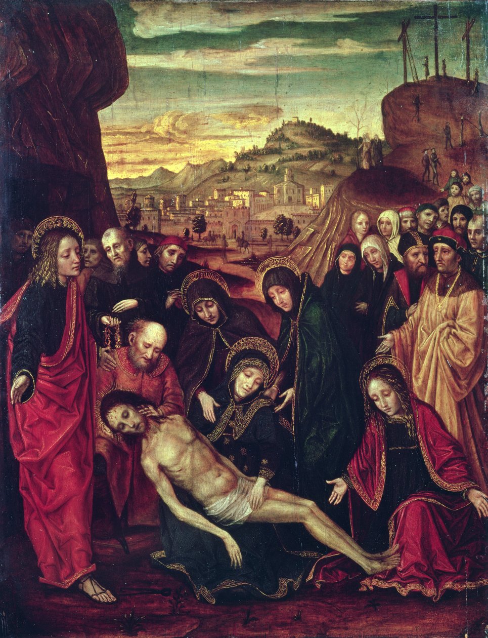 Lamentación de Cristo muerto de Ambrogio Bergognone